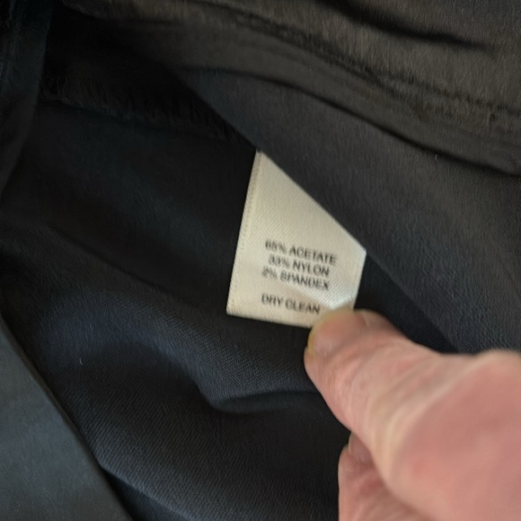 White House, Black market black satin pants ￼ size 8, measurements below - Picture 6 of 6